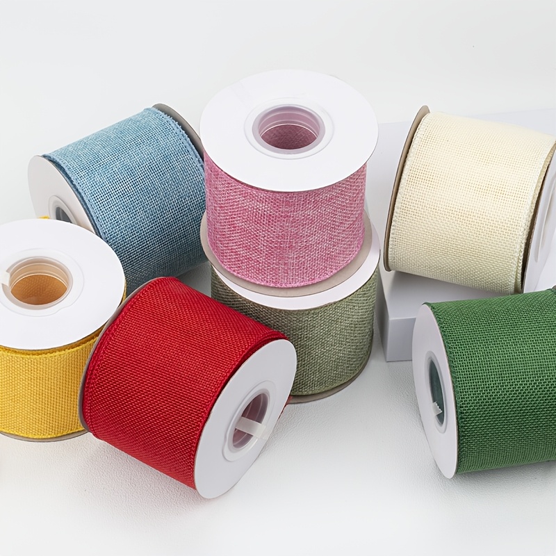 20 yards wired edge burlap ribbon burlap wired ribbon multiple sizes and colors for gift wrapping big bow wreath and christmas tree decoration 0