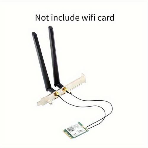 2x6dbi rp sma external antenna with mhf4 extension cable dual band 2 4ghz and 5ghz suitable for m 2 wifi cards ax200 and ax210