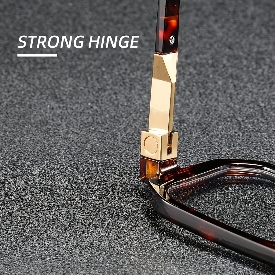 5pcs Men's Square Frame Double Beam Decorative Glasses Set