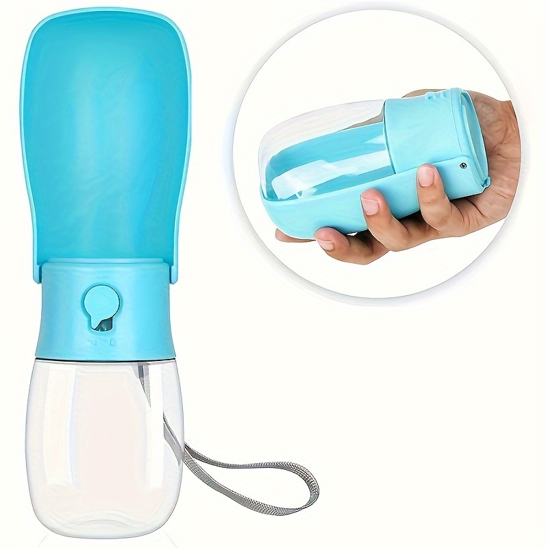 

Leak-proof Portable Dog Water Bottle With Foldable Bowl - 19oz/12oz, Easy One-touch Dispensing For Small To Large Pets, Ideal For Walks & Travel