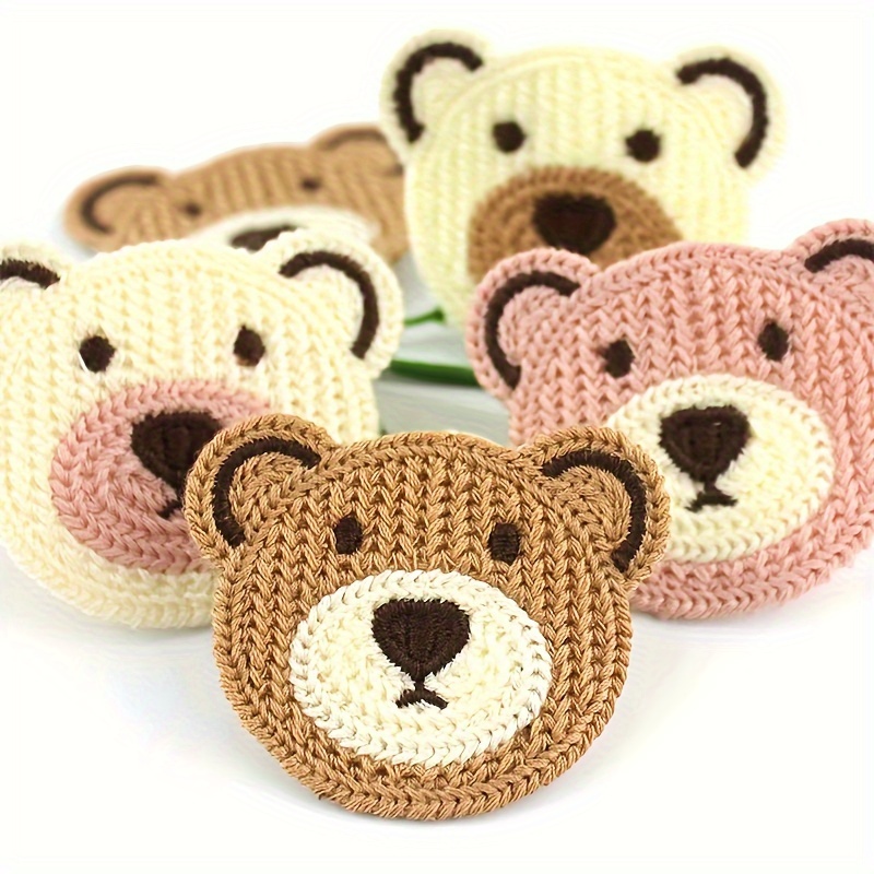 

12pcs And Interesting Bear Knitted Embroidery Sewing Materials Patches Suitable For Diy Clothing Decorative Accessories Mixed -5.0 * 5.8 Cm