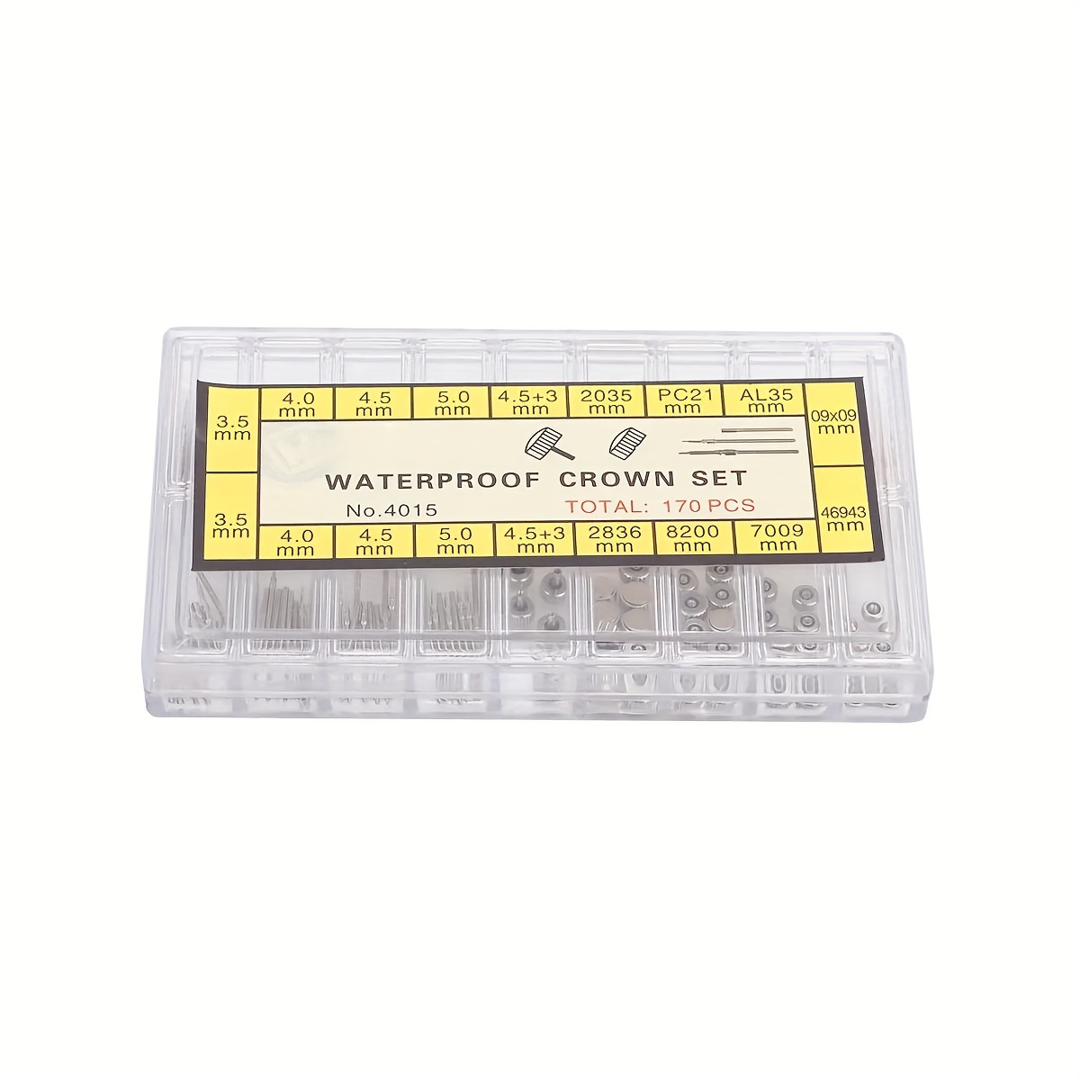 E-shop 170-teiliges Edelstahl-Uhrenkrone & Federsteg-Kit - Reparaturzubehör-Set