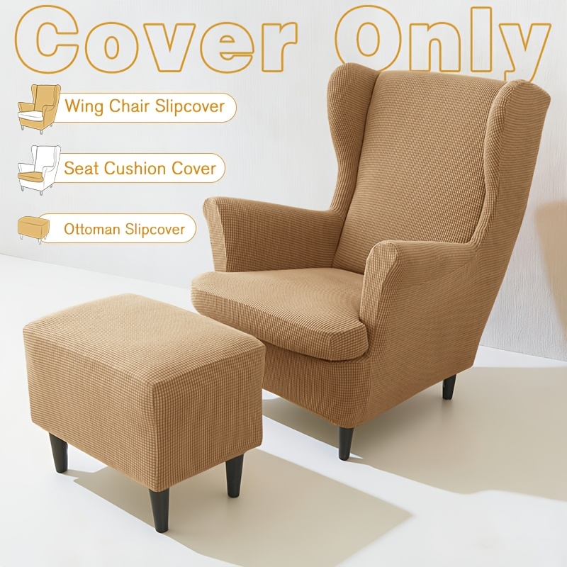 TEMU 3pcs Set Of Plush Jacquard Corn Check Tiger Stool Cover With Footrest Cover Combination