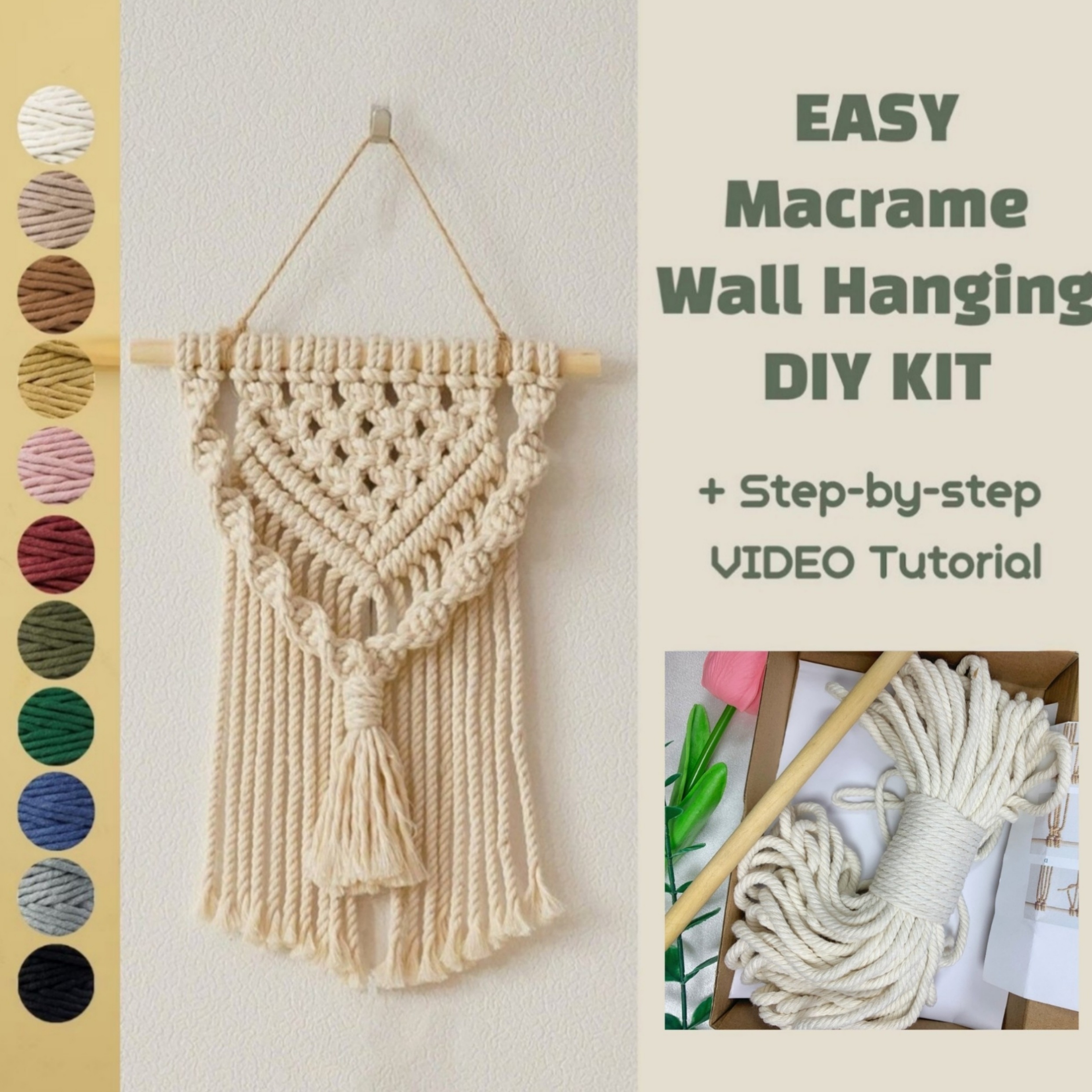 

Diy Hand-woven Tassel Wall Hanging Kit - Beginners, Decor & Holiday Gift For , Hanging Decor, Handmade, Wall Hanging Kit