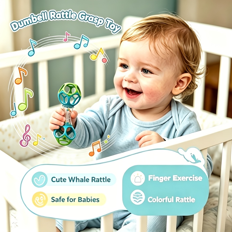 Random Color Baby Rattle Grasping Toy for Development