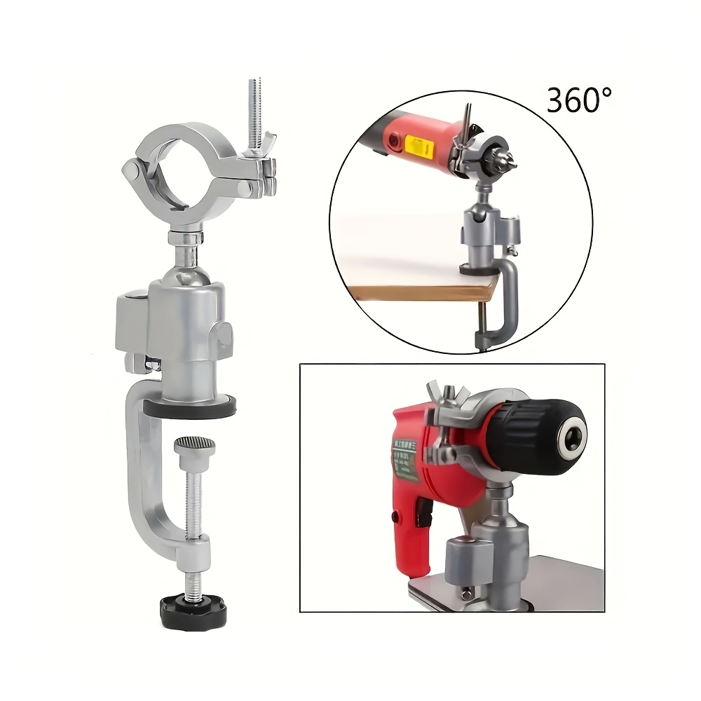 TEMU New Hot Selling Metal Universal Drill/grinder Stand Set, 360° Rotating Base With Adjustable Height Multi-functional Clamp Design
