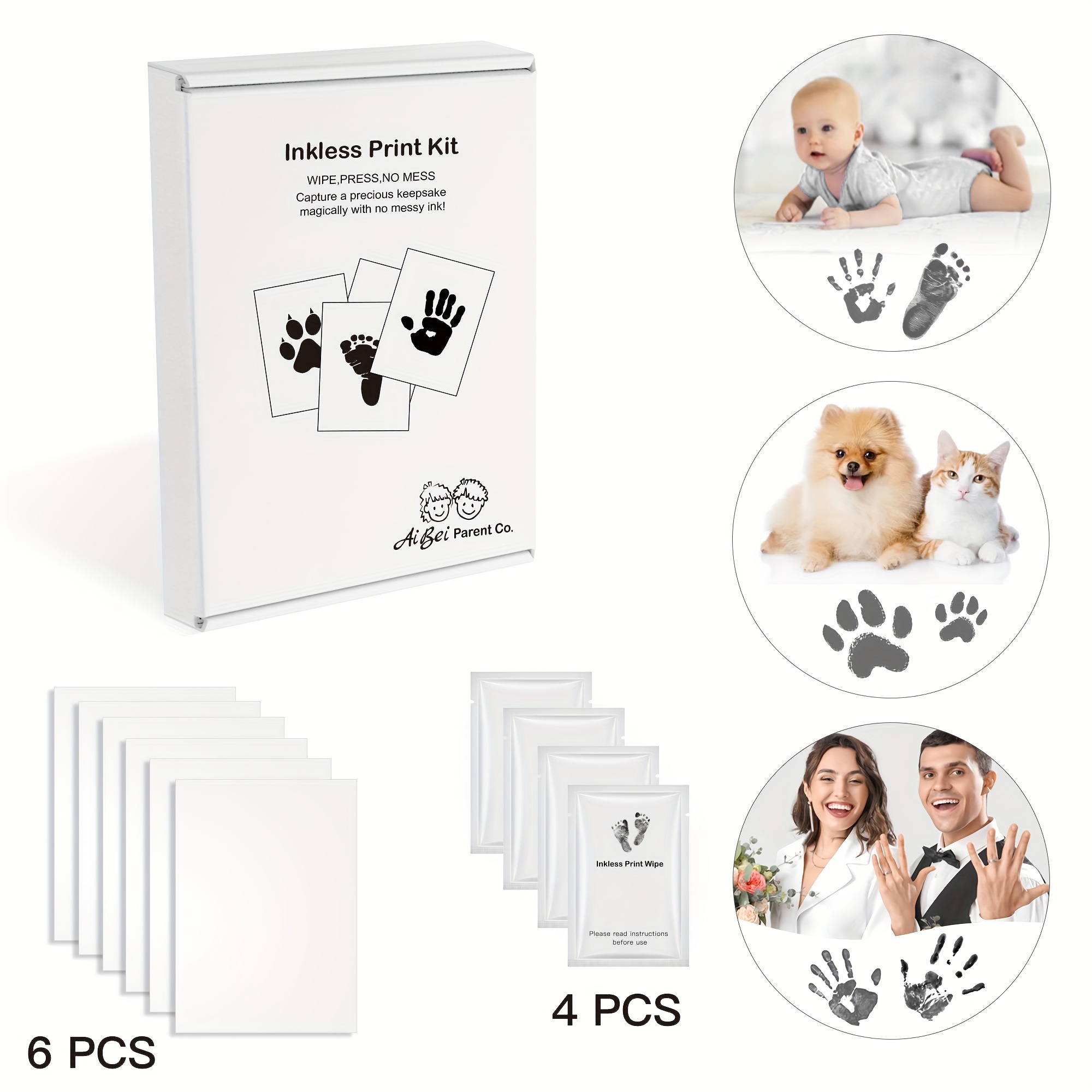 Inkless Pet Paw Print Kit Tubuui Inkless Paw Print Kit For Dogs & Cats ...
