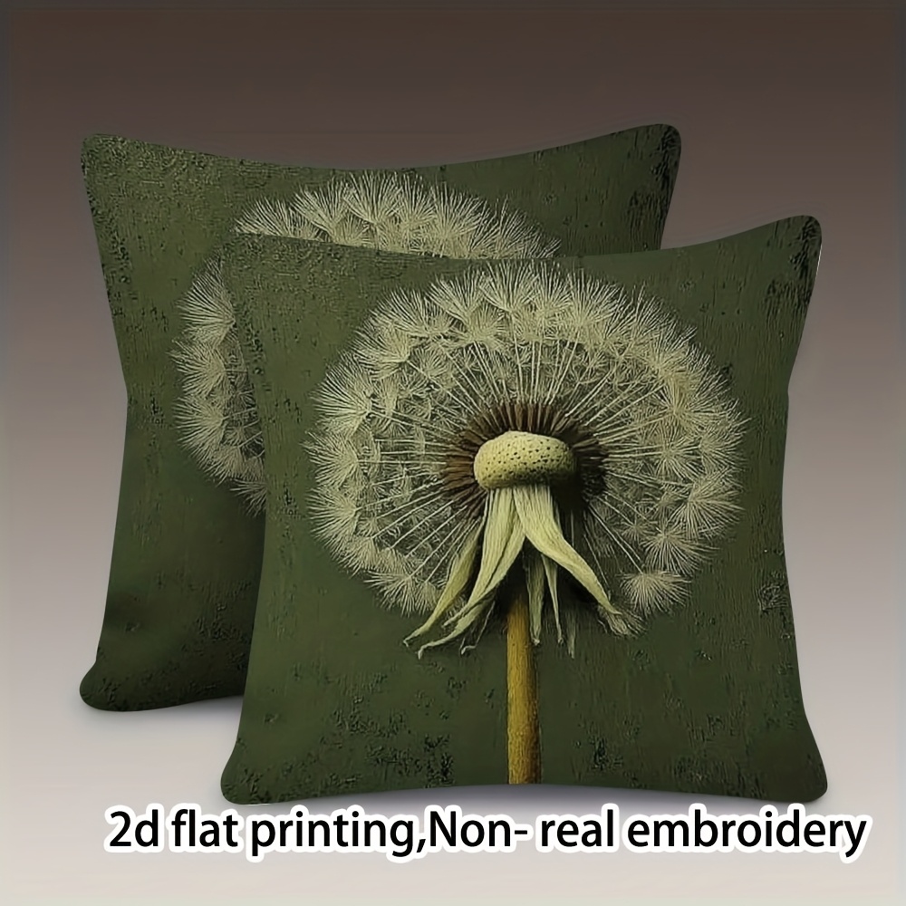 TEMU 2pcs Housses de coussin décoratives style traditionnel imprimées -, fermeture éclair, adaptées pour canapé, salon, chambre à coucher, bureau,