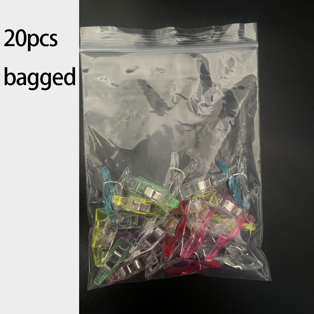 20/40pcs Durable Stainless Steel Spring Sewing Craft Clips, Multicolor Fabric Binding Clips, Suitable For Sewing, And Binding Supplies And Additions Clips Random Color