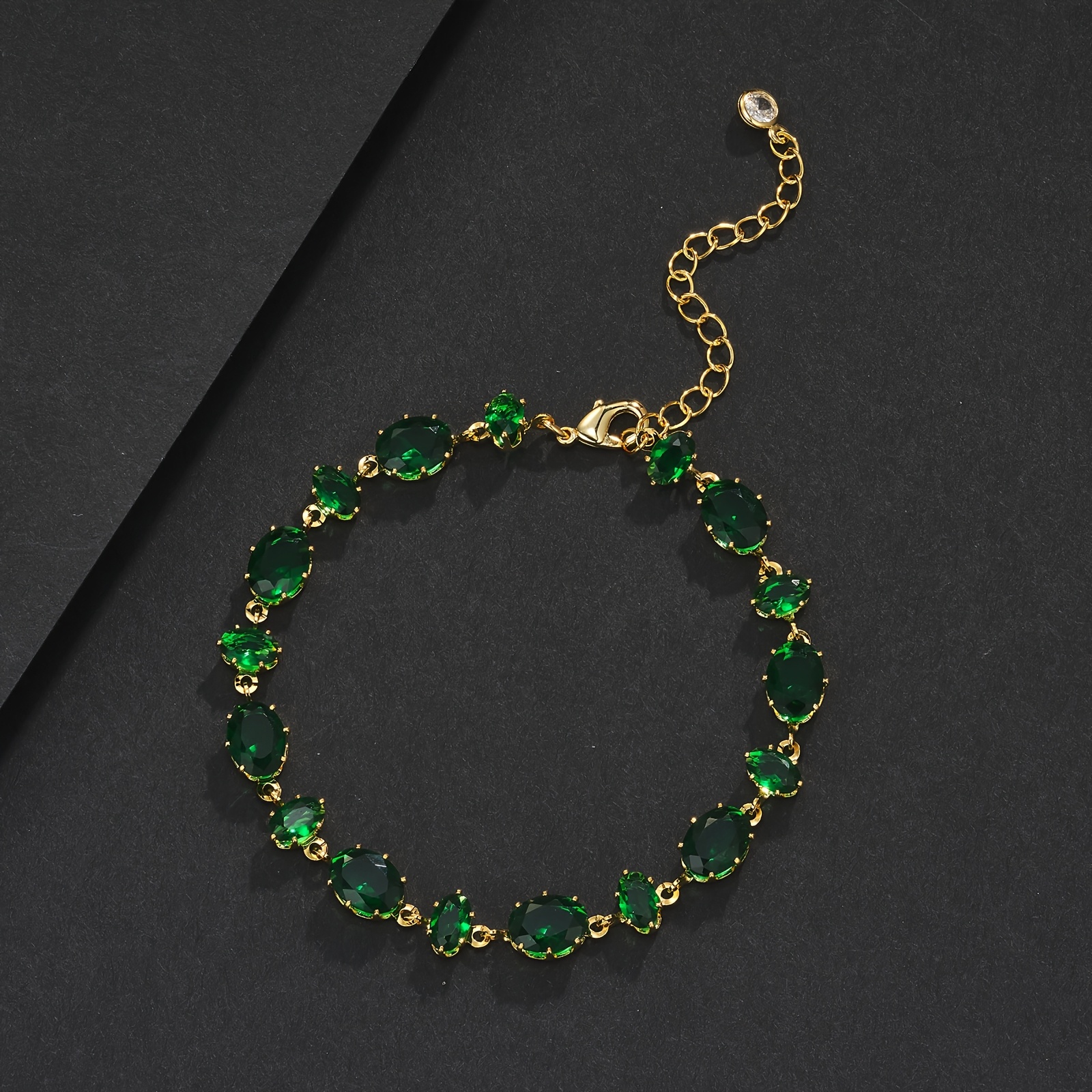 5108 Dark Green Oval Candy Bracelet, To Show A Different Side Of Yourself, A Festive Gift