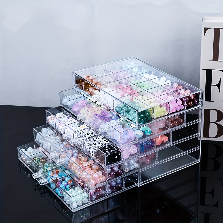1pc Clear Plastic Beads Storage Box 5 Layer Loose Beads Finishing Box  Acrylic Divided Jewelry Beads Organizer For Handmade Diy Accessories Small  Items Transparent, Don't Miss These Great Deals