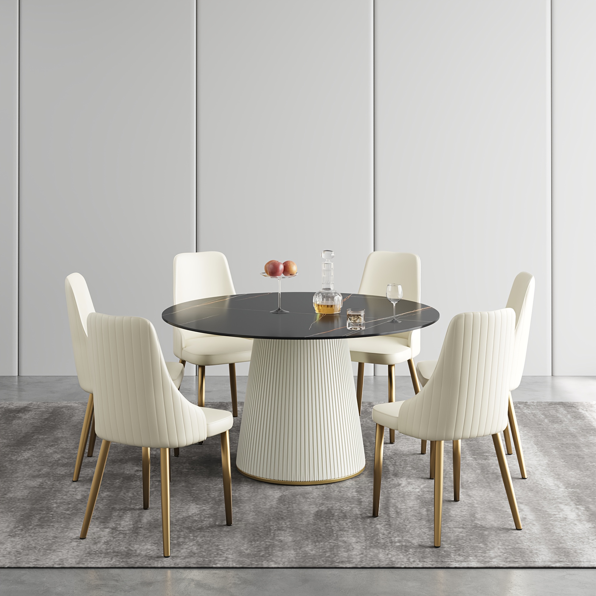 53   table suitable for 6 8 people table only chairs not included   dining rooms or kitchens featuring a glossy sintered stone top and a beige solid wood base ideal for restaurants as well Product details 4