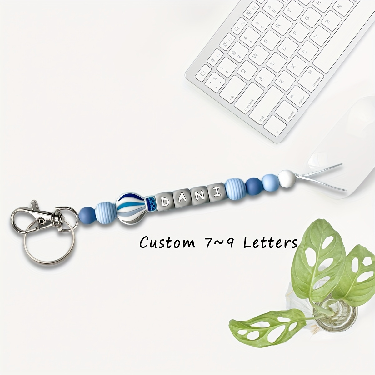 TEMU [custom]1pcs Colorful Hot Air Balloon Silicone Keychain, Handmade Personalized Gift, Bag Charm/phone Strap (customizable With 1-3/4-6/7-9/10-12