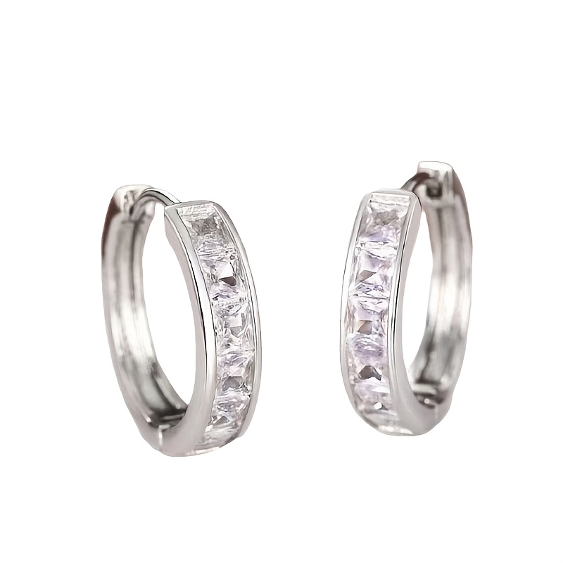 2pcs Women's Drop & Hoop Earrings Set — Stainless Steel