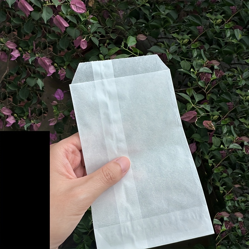 Image of 50pcs 10x17cm Small Flat Glassine Wax Paper Bags – Semi-transparent Bags For Gifts, Party Favors, Craft Supplies, And Decorations – Grease-resistant Paper Bags For Weddings, Birthdays, And