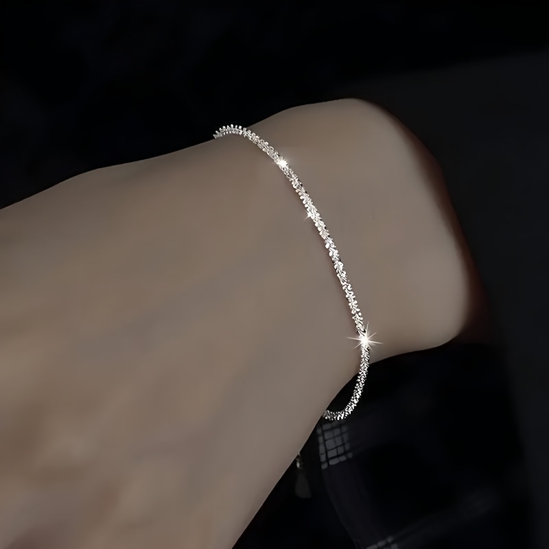 Light Luxury Elegant Cute Ladies Sparkling Stainless Steel Daily Casual Vacation Wear Versatile Clothing Bracelet