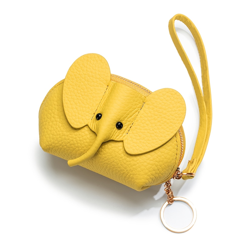 TEMU Women's Elephant-shaped Storage Bag With Zipper Closure & Hanging Strap - Multifunctional Portable Suitable For, Keys,, Travel, Compact Handheld