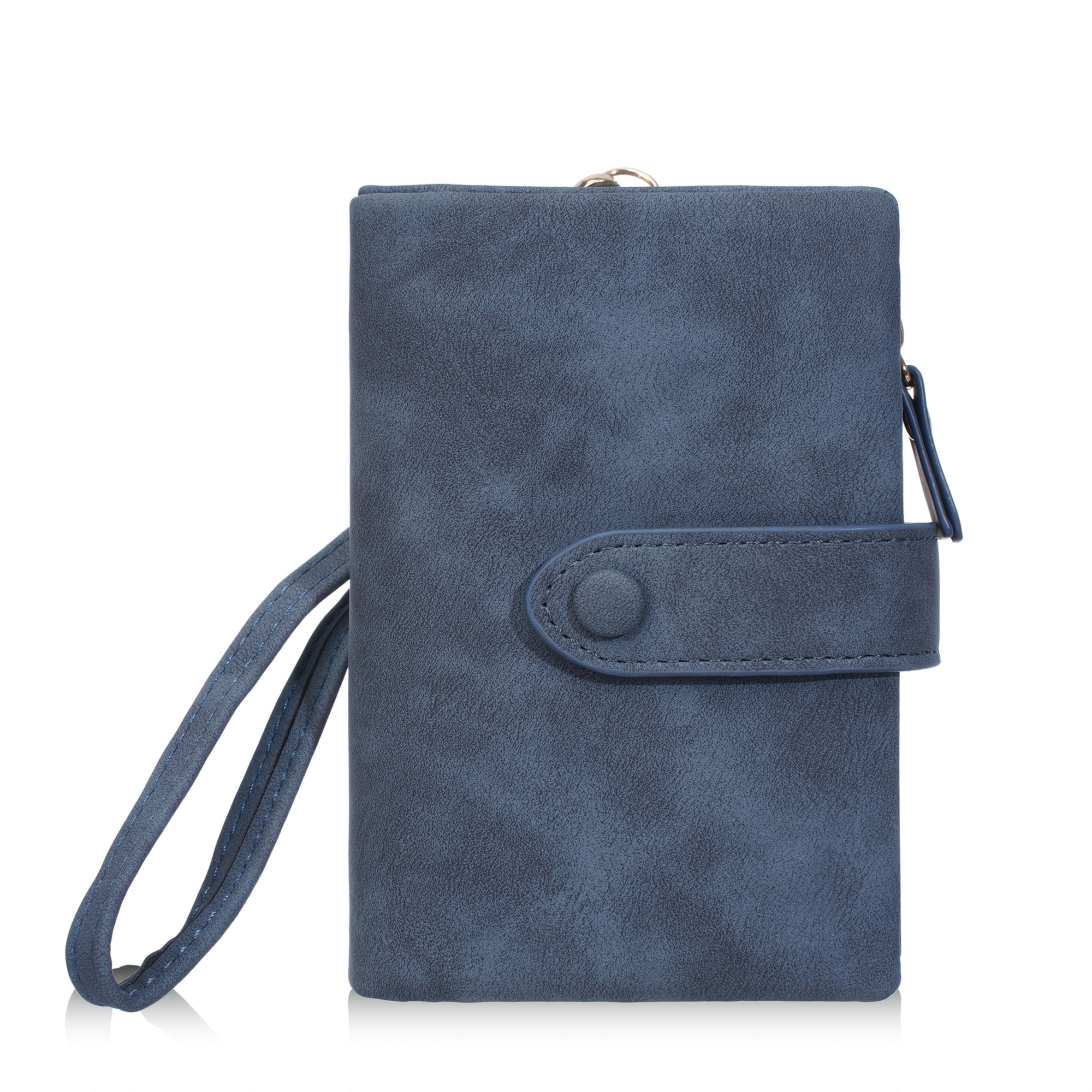 TEMU 1pc - Baellerry Women's Short Wallet, Matte Wristband Style, Multi-card Slots, Zipper Coin Pocket And Snap Button, Large Capacity Design, Travel