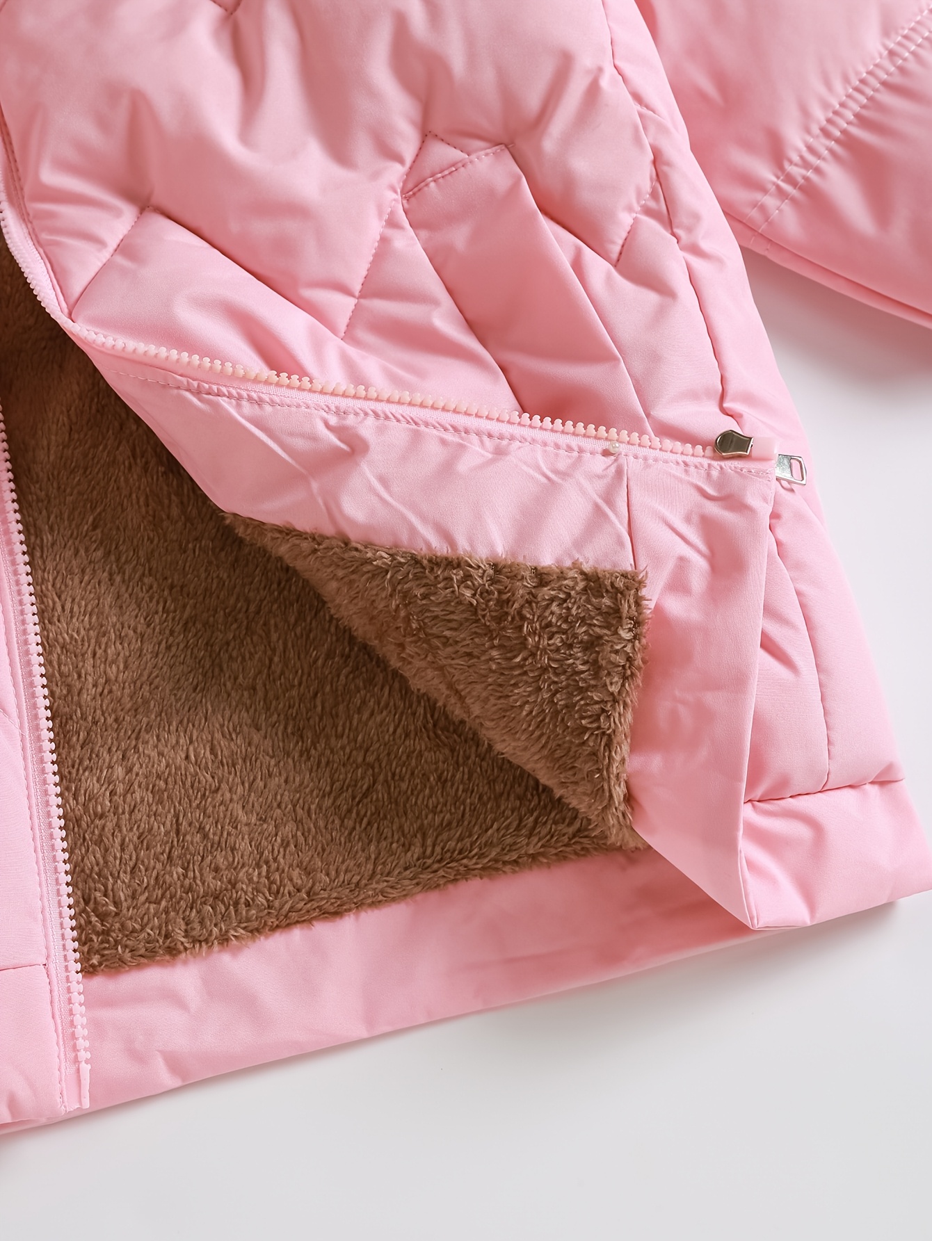 Girls' Cute Winter Clothing with Plush Hat Design