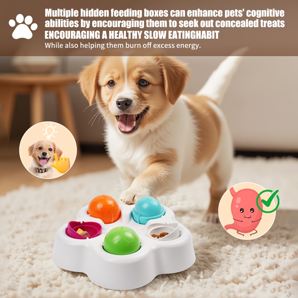 Pet Dog Intelligence Training Toy and Cat 2-in-1 Slow Feeder Interactive Toy, Self-Entertainment Boredom Relief Gift for Teddy and Golden Retriever Puppies