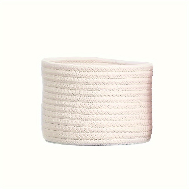 TEMU 1/2pz Cestino di Stoccaggio Intrecciato a - Portatile, Versatile e Elegante per Cosmetici, Cancelleria e Oggetti nel Bagno, Camera da Letto e