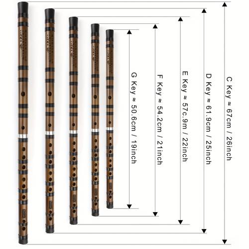 professional bamboo flute with protective bag key polished membrane knot diaphragm protector for chinese musical instrument artistic flute smooth texture flute accessories