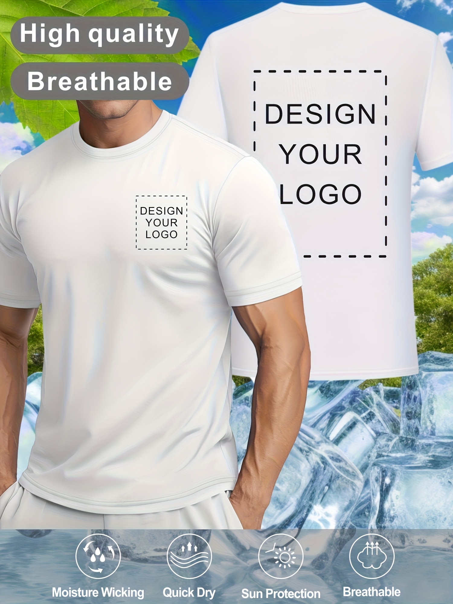 item picture product mens quick drying t shirt personalized to map custom short sleeves   customized chest and back unique printing moisture absorption and quick drying breathable not stuffy   essential