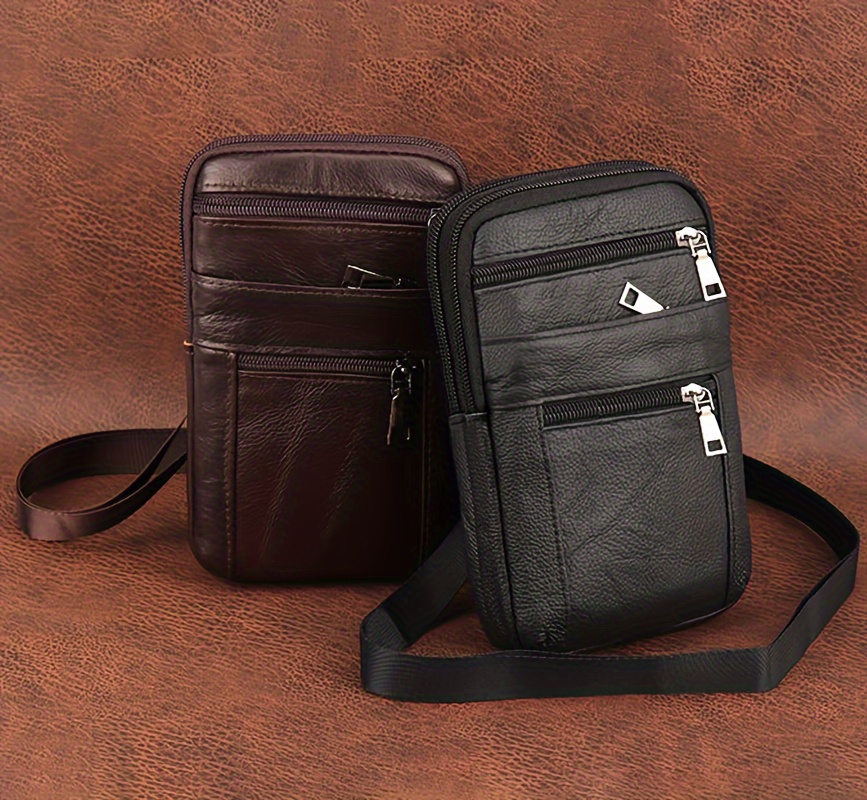 sac ceinture en cuir homme plusieurs compartiments Temu France - Main Image