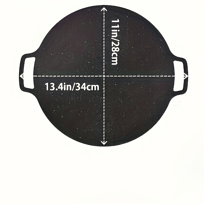 Cast Iron Non-Stick BBQ Grill Pan - Large Capacity Black Grill Pan with Even Heat Distribution & Speckled Glitter Design, Easy to Clean Indoor/Outdoor Cooking Tool for Backyard, Camping, Picnics, Grilling Accessories for Outdoor Grill