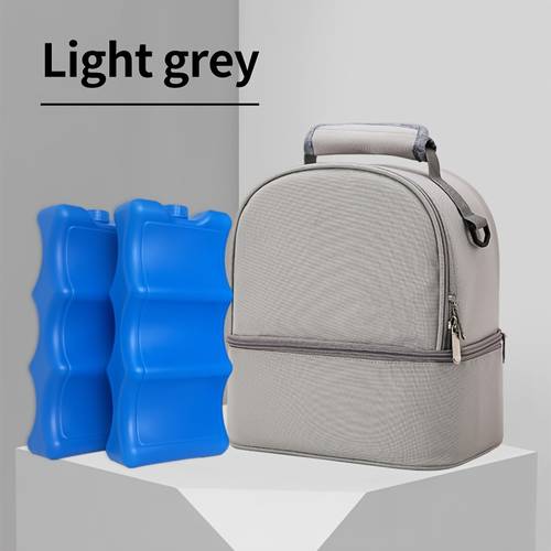 1 breast milk preservation 2 box set stylish large capacity lining can hold breast pump bottles cups leak proof and spill proof design versatile carrying options including single shoulder double shoulder and hand held sturdy and durable suitable for travel workplace milk carrying and gifts for breastfeeding mothers