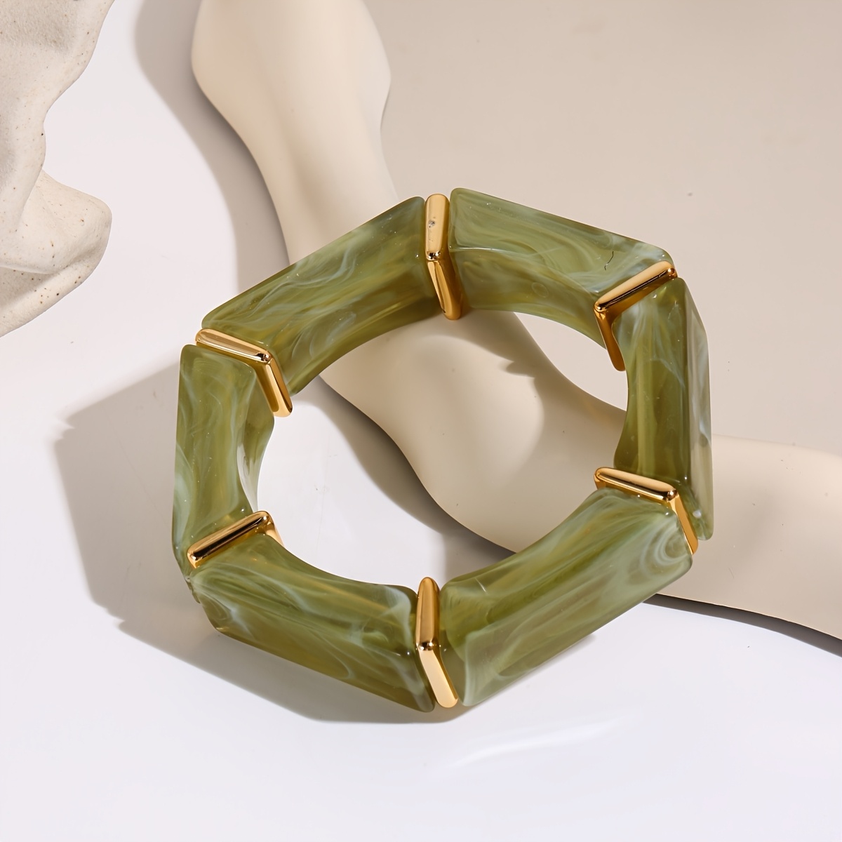 TEMU Geometric Elastic Bangle, Over A Styles In Colorful Series, Easily Matches Outfits, Comfortable And Non-constricting. Hexagonal Lines Soften