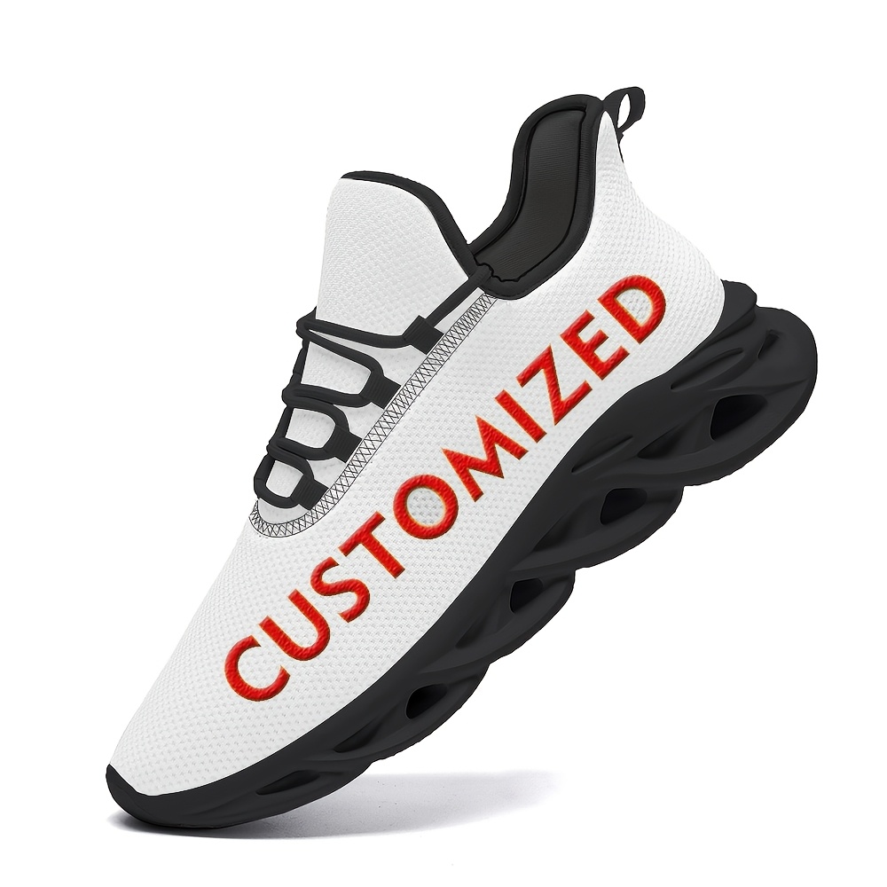 TEMU [sneakers] Custom Athletic Casual Shoes For Women, In Larger Sizes, Breathable Fabric And Lightweight Cushioning Soles, Wear And Outdoor