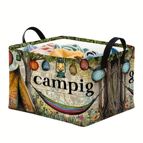 1 foldable dirty laundry basket suitable for camping with handle suitable for placing clothes and storage rack baskets