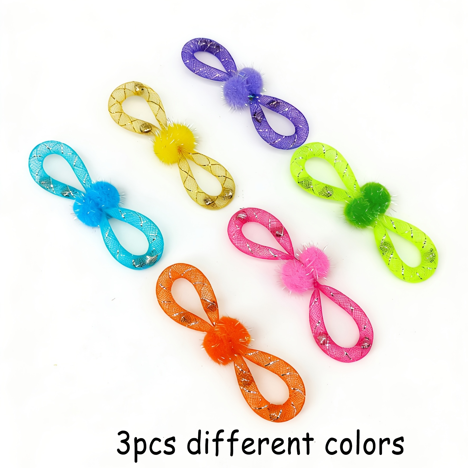 6/3/1pc Pet Cat Tube Toy Kitten Toys Bowknot Pet Boredom Self-entertainment Toy (random Color), Without Battery