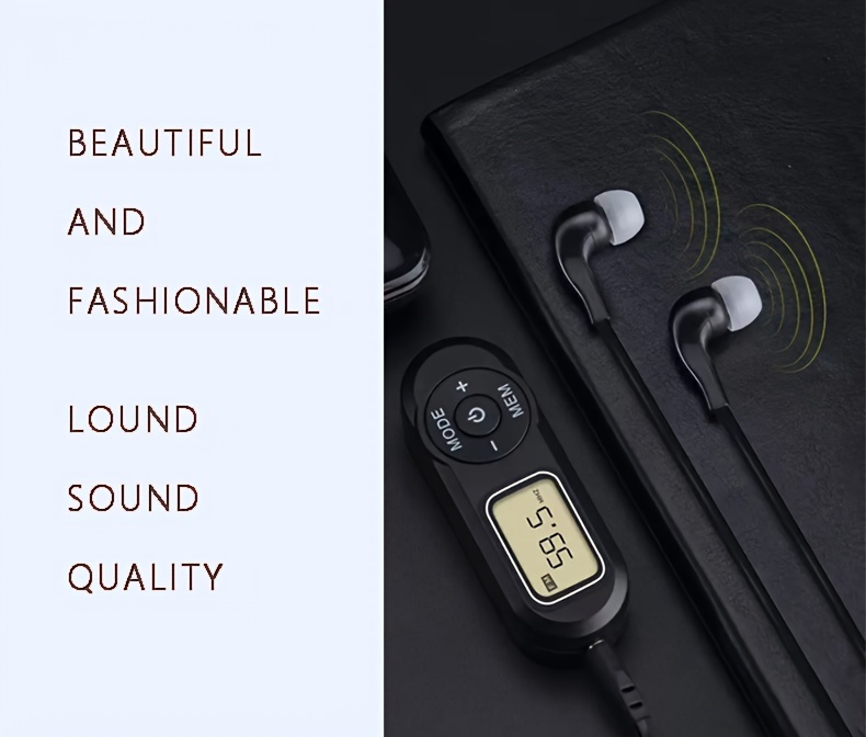 portable mini fm radio non rechargeable aaa battery powered non waterproof battery operated wireless receiver with lcd screen with lcd screen for wireless audio details 1