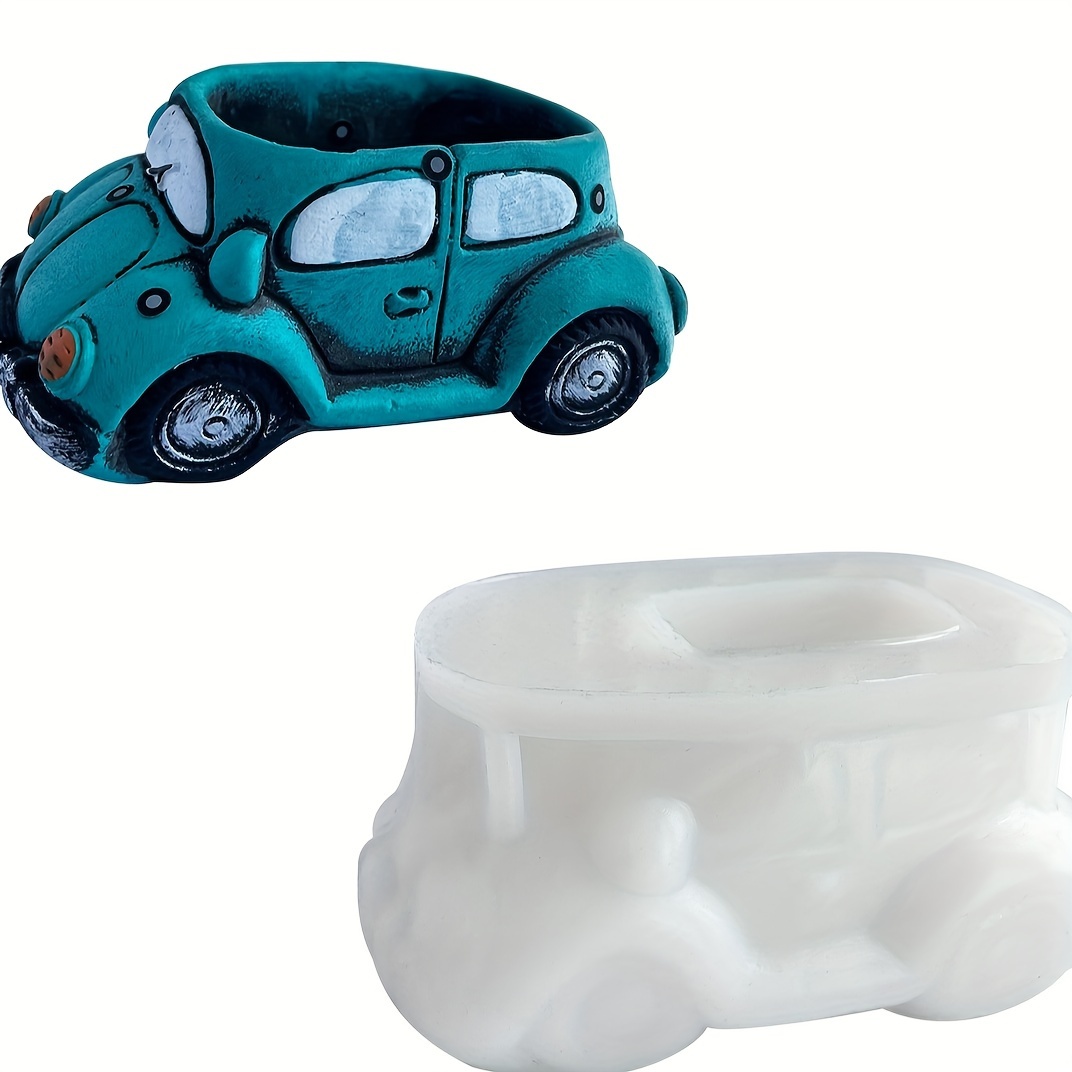 9 Stück Auto Deko Miniatur Blumentopf Ornamente - Niedliche Cartoon Harzfiguren