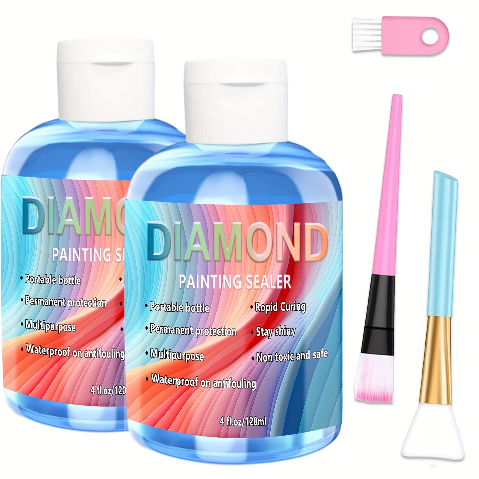 

Diamond Art Kit - 120ml/240ml, Shine & For Diamond Painting And , Includes