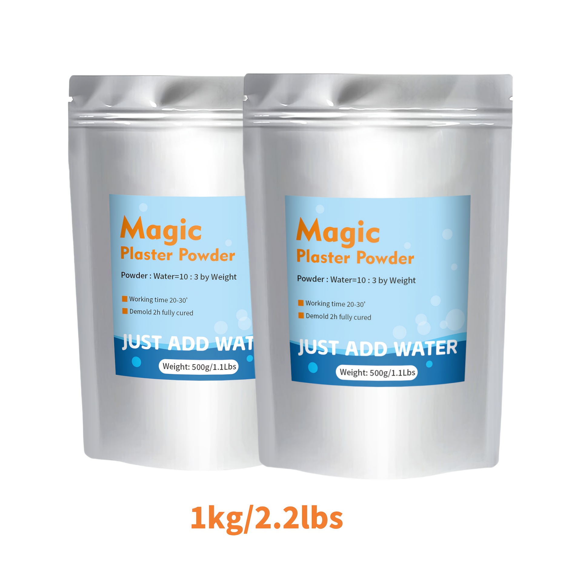 Image of 1.1lbs/2.2lbs Casting Molding Plaster Powder, Fine Plaster Powder For Crafts, Casting Craft Concrete, Relief Casting Powder, Ideal For Craft And Modeling Production