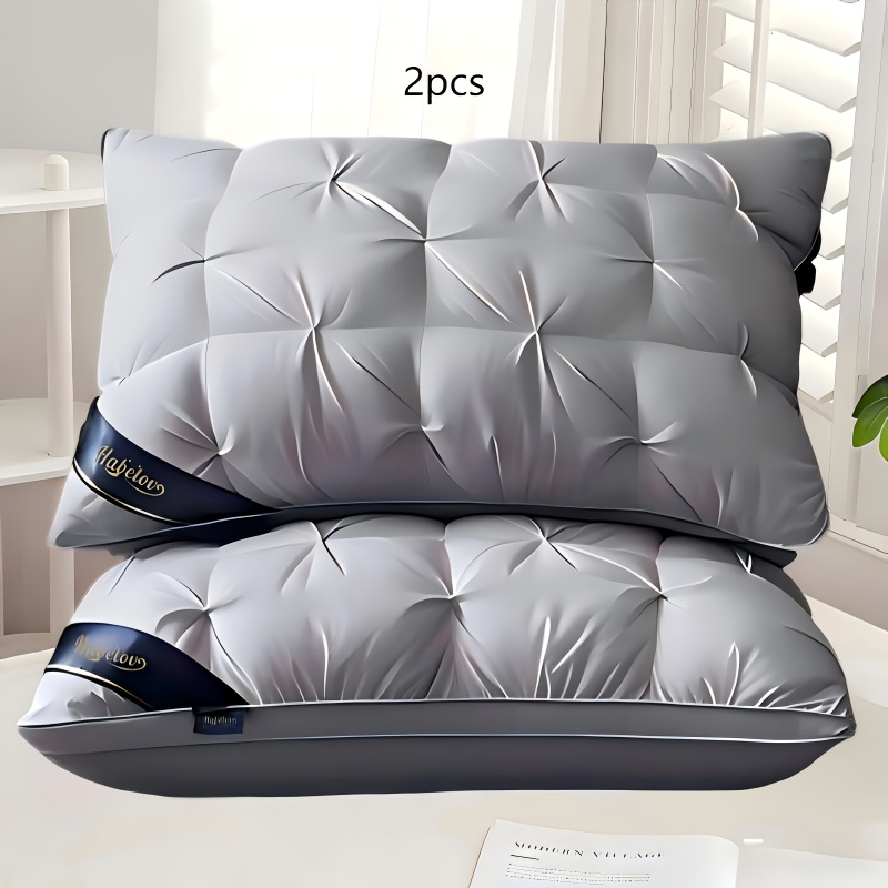 TEMU 1/2 piezas de almohadas de calidad, almohadas de lujo con calidad de hotel de estrellas, soporte para el cuello para un , de almohada no
