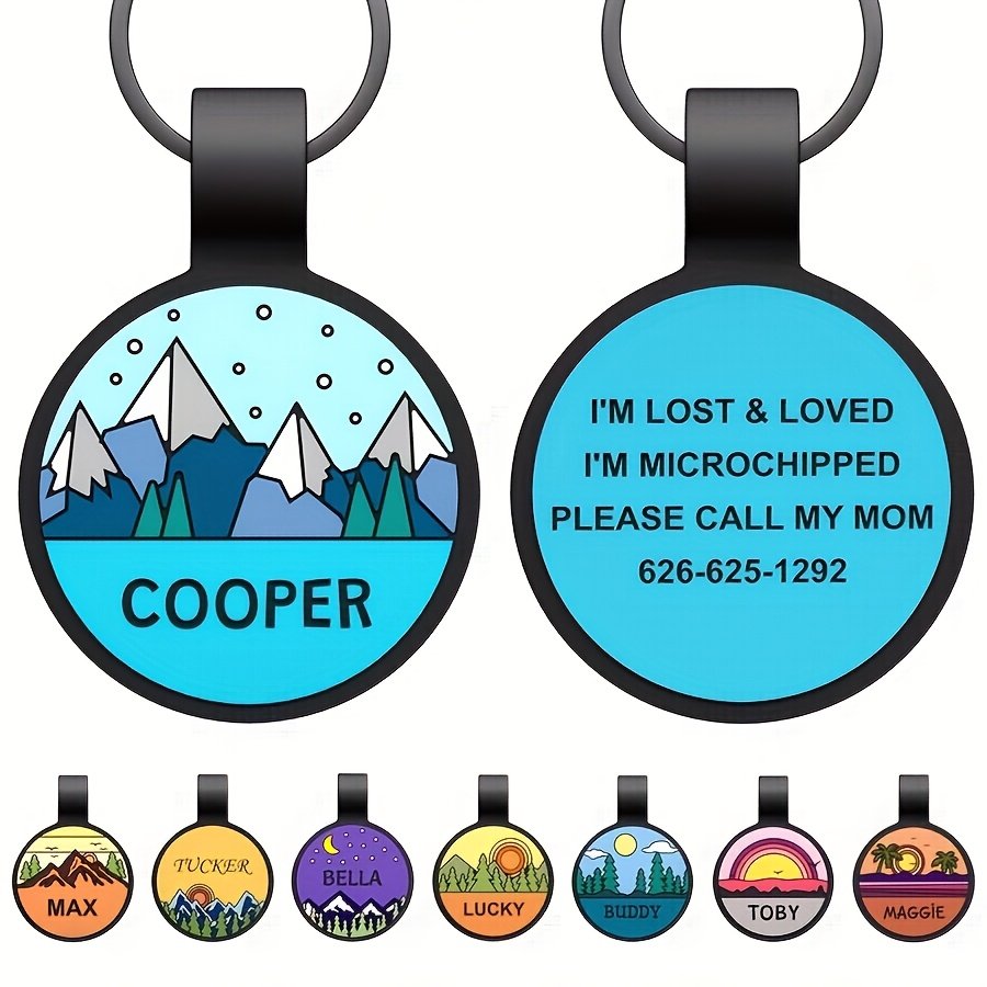 TEMU Customized Personalized Pet Tags For Cats And Dogs, Featuring Designs That Prevent Loss. Silicone Silent Id Tags Come With Laser Engraving,