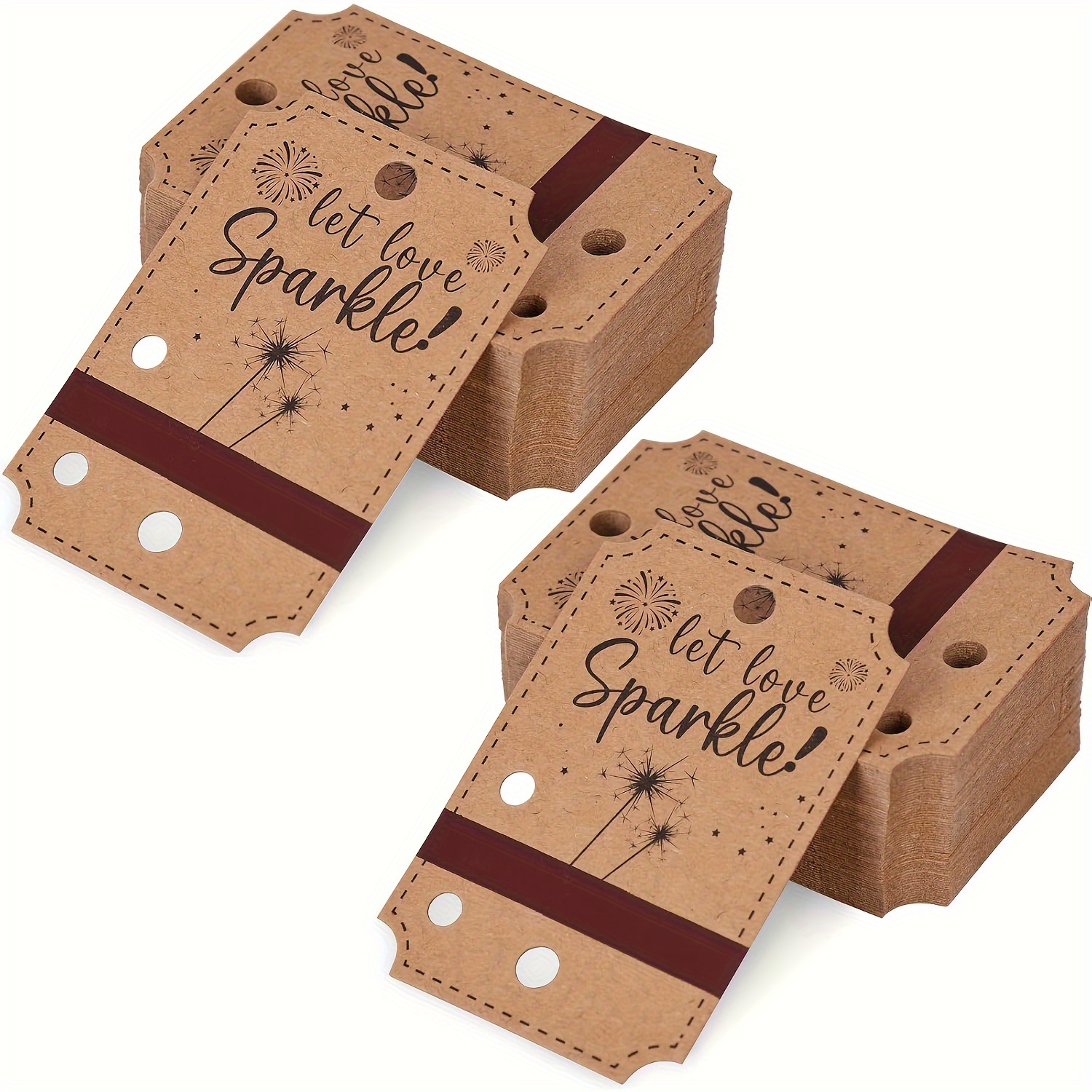 

100pcs Paper Wedding Favor Tags With , 'let ' Design, Rustic Craft Sleeves For , Anniversary, Parties, Graduation, Engagement Events