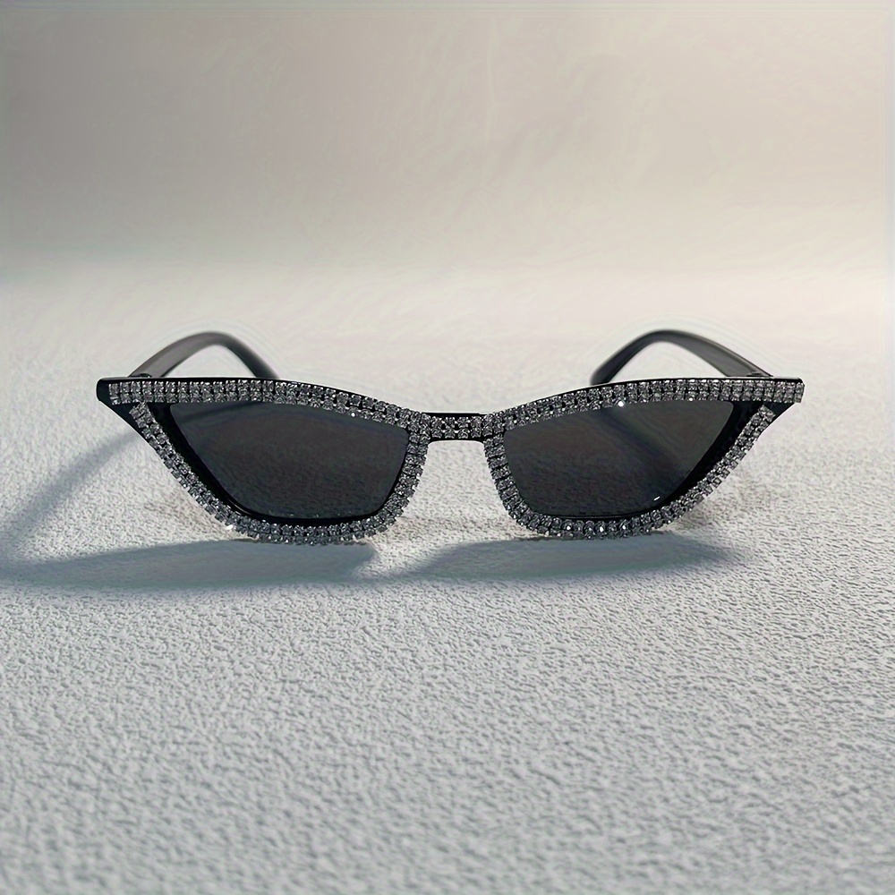 women daily uses fashion cat eye glasses luxury rhinestone party decorative glasses details 0