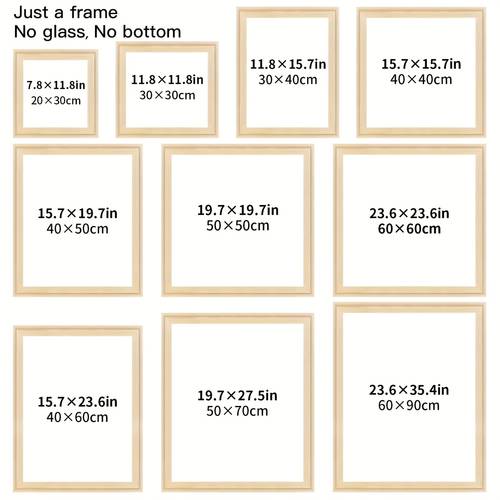 2d flat 1pc diy black wood canvas frame kit solid wood frames for canvas art posters easy assembly modern wall decor for living room bedroom office room decor