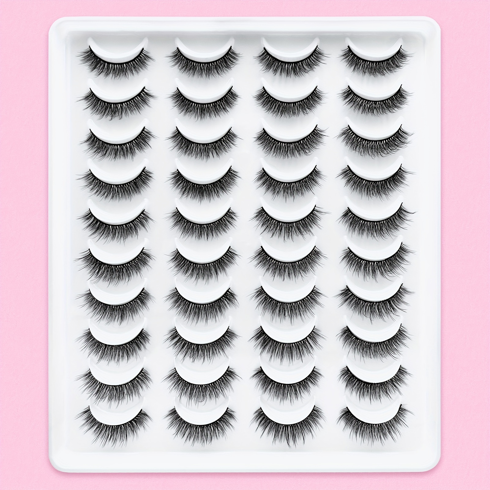 

20 Pairs Mink Eyelashes - , Beginner-friendly, C- 13-15mm Length