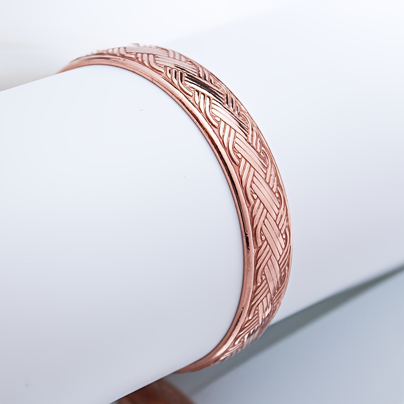 Purple Copper Bangle Bracelet Vintage Classic Style