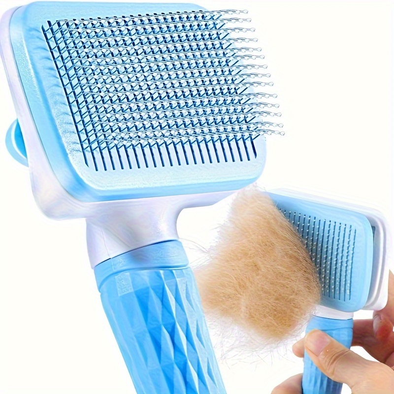 

1pc -cleaning , Stainless Steel Pet Grooming Tool Bristles, Shedding Remover, Mat & Detangler Massage .