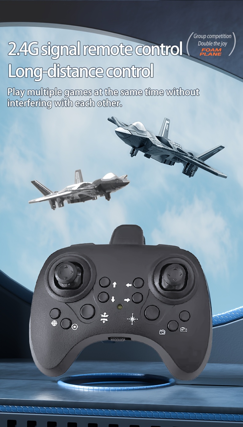  rc foam aircraft crash resistant epp foam hover 360 stunt flips multi color options weight under 250g ages 8 outdoor play for boys girls birthday holiday gift rc plane Product details 10