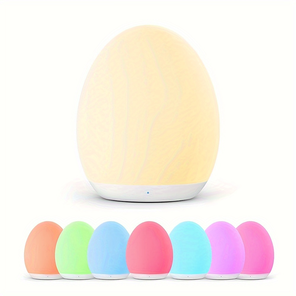 Bedside Lamp with Adjustable Brightness And 7 RGB Colors That Change, Featuring a Touch Control And a 1-Hour Timer, Rechargeable Night Light