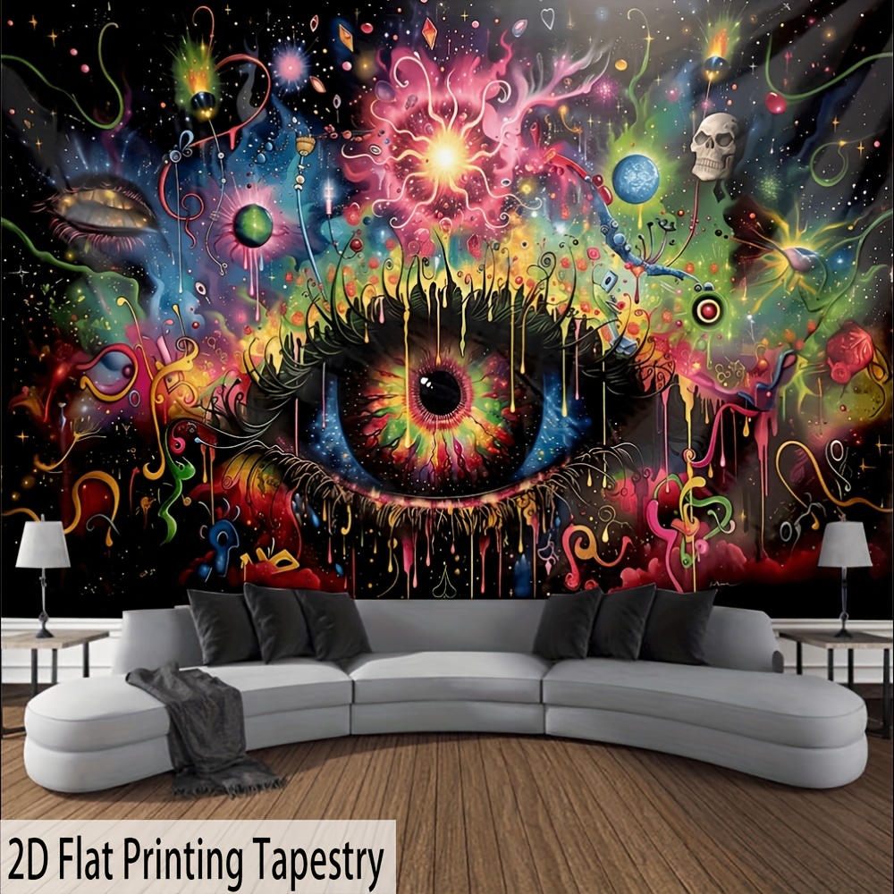 TEMU 2d Flat - 2d Flat - [2d Flat Printing] A Contemporary Polyester Wall Art Tapestry With A Stylish Design, Feather-free And Power-free, Suitable