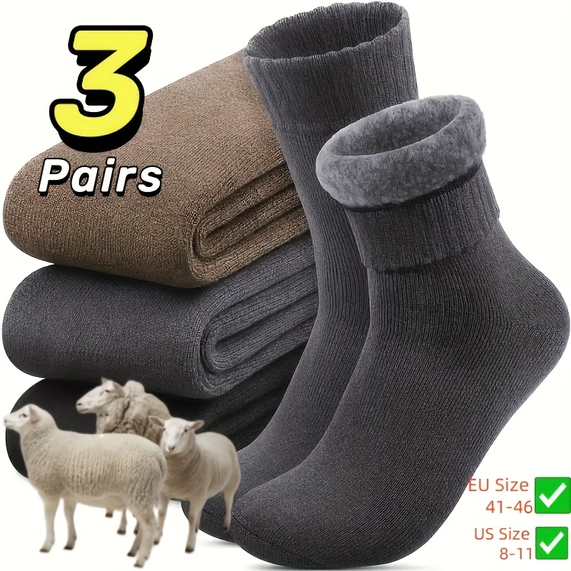 E-shop 3 Paar/5 Paar Winter Dicke Schneemann Socken, Weiche Warme Socken, Outdoor Arbeit Freizeit und Unterhaltung, Valentinstagsgeschenke für Ehemann,